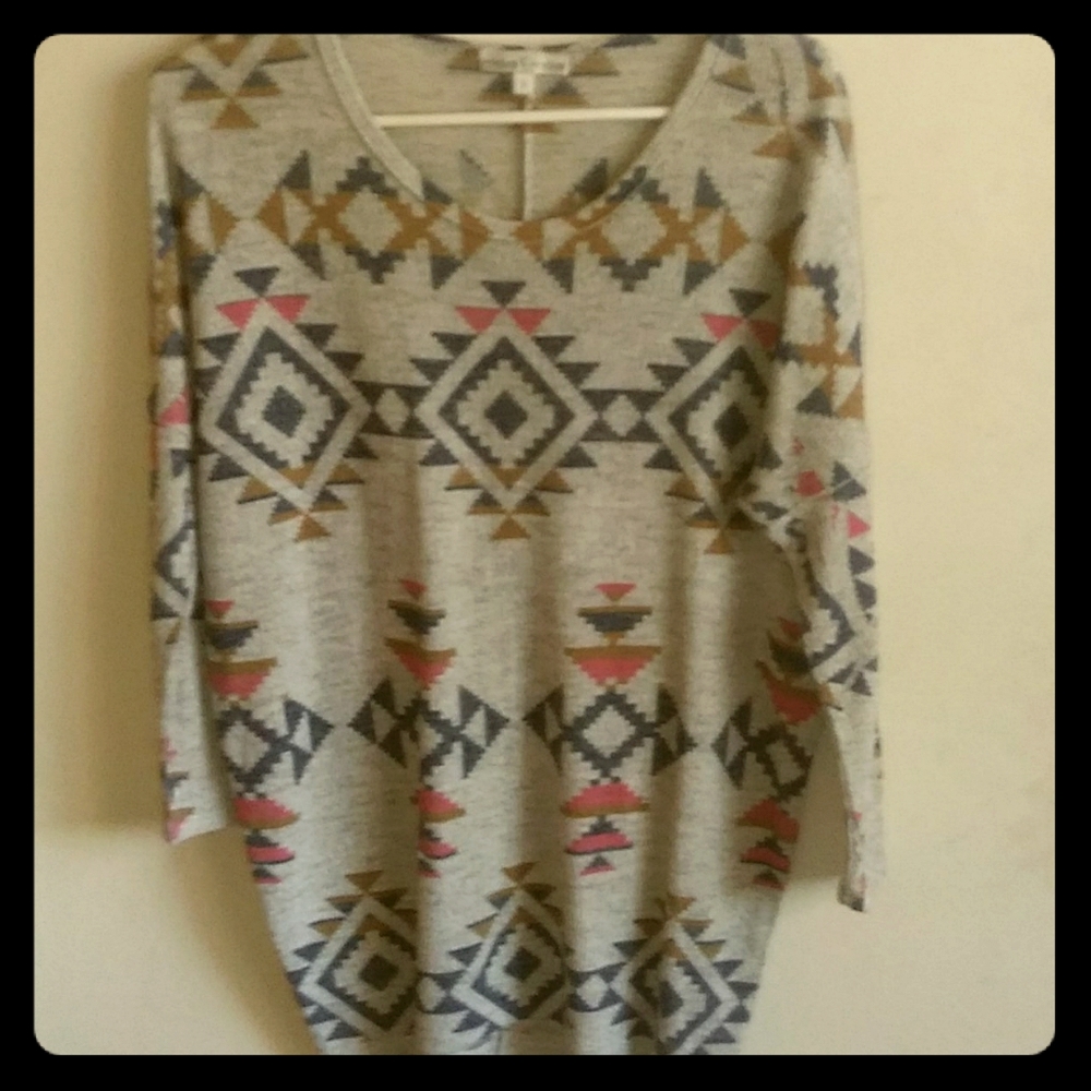 Oversized drop shoulder sweater